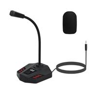 Rordigo MicróFono de Condensador de Cuello de Cisne de Escritorio Q2 MicróFono de Conferencia XLR para Reuniones/Voz/Juegos, 3,5 mm