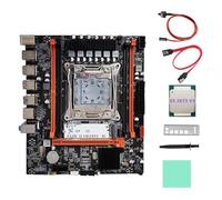 Rordigo X99H - Placa base de escritorio + CPU E5 2673 V3 + grasa térmica LGA2011-V3 B85 DDR3X4 ECC ranura M.2 NVME PCI-E 3.0 X16 placa base PCB negra, 1 juego