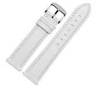 RORFFK Banda de reloj de cuero genuina para Watch TicWatch 2 Relojes Correas de 20 mm Pins de liberación rápida(White,20mm)