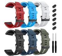 RORFFK Correa de reloj de 26 mm, para Fenix 7X Pro Epix Pro 51 mm Correa de reloj Fenix 6X Pulsera de silicona Fenix 5X Plus Pulsera inteligente Fenix 6X Pro Descent Mk2i MK3i 51 mm(6Pack C)