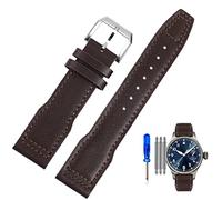 RORFFK Correa de reloj de piel auténtica para pilotos IWC Little Prince Male Mark 18 Big Fly Portugal, correa de reloj suave y cómoda de 20 mm, 20mm, Acetato, Sin piedra preciosa