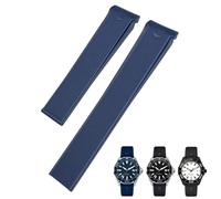 RORFFK Correa de reloj de silicona y caucho de 20mm y 22mm, para Tag Heuer CARRERA AQUARACER 300 WAY201A WAY211C, accesorios para relojes(Blue Without Buckle,21mm)