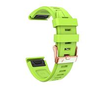 RORFFK Correa de silicona suave de ajuste rápido de 20 mm para Garmin Fenix 7S/5S Plus/6S/5S/Instinct 2S/D2, con correas de muñeca de repuesto rápido de silicona con hebilla de oro rosa(Green,Instin