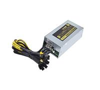 RORFFK Fuente de alimentación de 2U de un solo canal de 2000 W ETH, dispositivo de eficiencia de 10 x 6 pines para BTC Antminer Bitcoin S7 S9