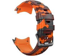 RORFFK Para Garmin Instinct 2X Solar, Instinct 2X Correa de reloj de repuesto de silicona suave de 26 mm(Camouflage Orange)