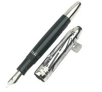 RORFFK Piston Rollerball Pluma estilográfica negra edición limitada azul verde resina tapa metal pluma escritura oficina (rosa, solo bolígrafo)