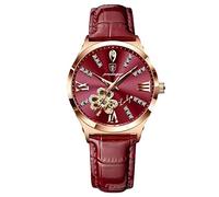 RORIOS Elegante Reloj de Mujer Analógico de Cuarzo Relojes con Correa de Cuero Impermeables Reloj de Pulsera para Mujer