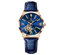 RORIOS Elegante Reloj de Mujer Analógico de Cuarzo Relojes con Correa de Cuero Impermeables Reloj de Pulsera para Mujer