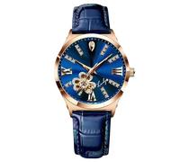 RORIOS Elegante Reloj de Mujer Analógico de Cuarzo Relojes con Correa de Cuero Impermeables Reloj de Pulsera para Mujer
