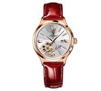 RORIOS Elegante Reloj de Mujer Analógico de Cuarzo Relojes con Correa de Cuero Impermeables Reloj de Pulsera para Mujer