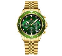 RORIOS Hombre Relojes Cronografo Analogicos Cuarzo Reloj con Correa de Acero Inoxidable Negocios Relojes para Hombre Relojes de Pulsera