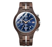 RORIOS Hombre Relojes de Madera Impermeable Cuarzo Japonés con Correa de Madera Reloj de Pulsera Natural Cronógrafo Reloj para Hombres