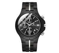 RORIOS Hombre Relojes de Madera Impermeable Cuarzo Japonés con Correa de Madera Reloj de Pulsera Natural Cronógrafo Reloj para Hombres