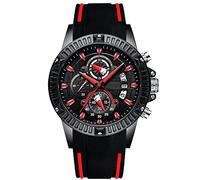 RORIOS Hombre Relojes de Pulsera Silicona Luminoso Calendario Multifunción Relojes