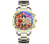 RORIOS Hombre Relojes Impermeable Analogicos Cuarzo Reloj con Correa de Acero Inoxidable Relojes de Pulsera Cronografo Relojes para Hombre