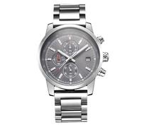 RORIOS Hombre Relojes Impermeable Analogicos Cuarzo Reloj con Correa en Acero Inoxidable Relojes de Pulsera Negocios Cronografo Relojes para Hombre