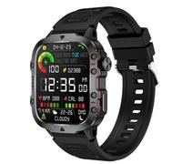 RORIOS Moda Deportiva Reloj de Pulsera Inteligente para Hombres Mujeres Llamadas Bluetooth Monitoreo de Salud Smartwatch Fitness Resistente al Agua Negro