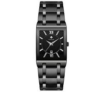 RORIOS Moda Hombre Relojes Analógico Cuarzo Reloj Cuadrado Dial Reloj Acero Inoxidable Band Calendario Multifunción Relojes