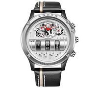 RORIOS Moda Hombre Relojes Cuarzo analógico Reloj Acero Inoxidable Relojes de Pulsera Impermeable Negocios Reloj para Hombre