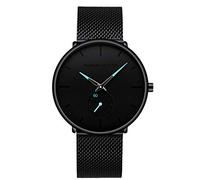 RORIOS Moda Hombre Relojes de Pulsera Analogicos Cuarzo Minimalista Ultra Delgado Mesh Acero Inoxidable Correa Relojes