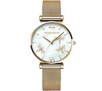 RORIOS Moda Mujer Relojes Cuarzo Reloj con Correa en Acero Inoxidable Negocio Relojes de Pulsera Casual Reloj de Pulsera para Mujeres Chica