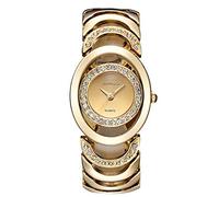 RORIOS Moda Mujer Relojes de Pulsera Dial Simulado Diamante Acero Inoxidable Relojes de Mujer Reloj de Dama
