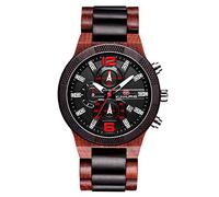 RORIOS Moda Reloj de Madera Reloj de Hombre Analógico Cuarzo Cronógrafo Relojes Madera Reloj de Pulsera Natural De Madera del Reloj Multifunción