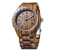 RORIOS Moda Reloj de Madera Reloj de Hombre Analógico Cuarzo Relojes Madera Reloj de Pulsera Natural De Madera del Reloj