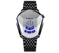 RORIOS Moda Reloj Hombre Cuarzo Analógico Reloj de Acero Inoxidable Creativo Relojes Pulsera para Hombre Deportivo Reloj Hombre, Negro Blanco, Pulsera, Blanco Negro, Pulsera