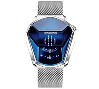 RORIOS Moda Relojes de Hombre Analógico Cuarzo Reloj de Malla Acero Inoxidable Deportivo Relojes de Pulsera Impermeable Casual Relojes Hombre