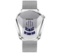 RORIOS Moda Relojes de Hombre Analógico Cuarzo Reloj de Malla Acero Inoxidable Deportivo Relojes de Pulsera Impermeable Casual Relojes Hombre