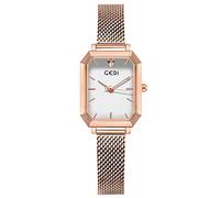 RORIOS Mujer Relojes Cuarzo Analogico Relojes Cuadrado Acero Inoxidable Banda Mesh de Pulsera Moda Niña Reloje Women Watch