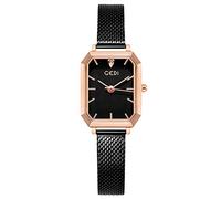 RORIOS Mujer Relojes Cuarzo Analogico Relojes Cuadrado Acero Inoxidable Banda Mesh de Pulsera Moda Niña Reloje Women Watch