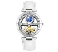 RORIOS Mujer Relojes de Pulsera Mecánico Automático Relojes Self Winding Relojes para Mujer de Correa de Piel Impermeable Mujer Reloje
