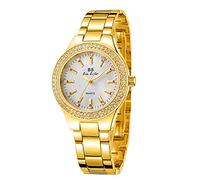 RORIOS Mujer Relojes Impermeable Minimalista Cuarzo Reloj con Correa en Acero Inoxidable Moda Diamante Reloj de Pulsera por Chica Mujer