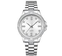 RORIOS Par Relojes Hombres Mujeres Reloj Acero Inoxidable Negocio Reloj de Pulsera Analógico Cuarzo Luminoso Reloj Impermeable Diamond Reloj