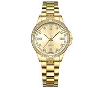 RORIOS Par Relojes Hombres Mujeres Reloj Acero Inoxidable Negocio Reloj de Pulsera Analógico Cuarzo Luminoso Reloj Impermeable Diamond Reloj