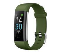 RORIOS Pulsera de Actividad Inteligente para Hombre Mujer Reloj de Pulsera Deportiva Seguimiento IP68 Waterproof 16 Modos de Deporte Verde Militar