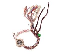 RORIOS Reloj Boho Mujer Hecho a Mano - Pulsera Relojes con Perlas & Fleco Cuarzo Moda para Cotidiano & Fiesta Negro