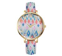 RORIOS Reloj Boho Mujer Relojes Analógico con Motivos Étnicos y Pulsera Colorida Pieza Horaria Bohemia de Moda para Amantes del Boho-Chic Rojo-Rosa-Azul-Verde
