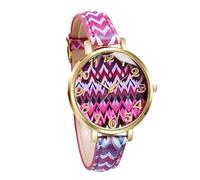 RORIOS Reloj Boho Mujer Relojes Analógico con Motivos Étnicos y Pulsera Colorida Pieza Horaria Bohemia de Moda para Amantes del Boho-Chic Rosa-Negro-Morado