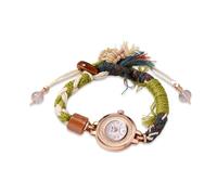 RORIOS Reloj Boho Mujer Relojes Quartz Vintage Tejido Artesanal con Hebilla Ajustable, Accesorio de Moda Ligero Blanco