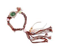 RORIOS Reloj Boho Mujeres Pulsera Trenzada Flecos Perlas Cuarzo Analógico Resistente al Agua Accesorio Moda para Playa Fiesta & Día Verde