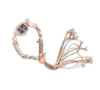 RORIOS Reloj Boho para Mujeres - Pulsera Tejida Artesanal Perlas Vintage con Flequillo Accesorio de Moda Casual Playa/Viaje/Festival Negro