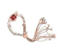 RORIOS Reloj Boho para Mujeres - Pulsera Tejida Artesanal Perlas Vintage con Flequillo Accesorio de Moda Casual Playa/Viaje/Festival Rojo