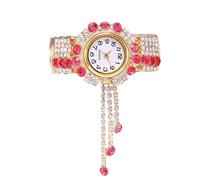 RORIOS Reloj Brazalete Mujer con Adornos Cristal Elegante Relojes Bangle Tono Dorado de Movimiento Cuarzo Watch Moda Multicolor para Uso Diario & Regalo Rosa