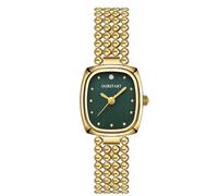 RORIOS Reloj Cuadrado Moda para Mujeres Relojes Pulsera de Tonos Dorados con Múltiples Colores Watches Vestir Elegante Cotidianidad & Fiesta Verde