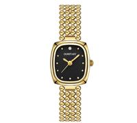 RORIOS Reloj Cuadrado Moda para Mujeres Relojes Pulsera de Tonos Dorados con Múltiples Colores Watches Vestir Elegante Cotidianidad & Fiesta Negro