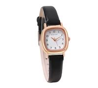 RORIOS Reloj Cuarzo Analógico Cuadrado Números árabes Relojes Clásico Simple Correa de Cuero Watch Impermeable para Mujer Negro