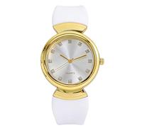 RORIOS Reloj Cuarzo Mujer con Esfera Acabada en Diamantes Pulsera de Silicona Relojes Casual Moda Impermeable para Uso Diario & Regalo Blanco